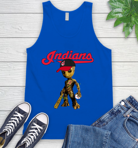 MLB Cleveland Indians Groot Guardians Of The Galaxy Baseball Tank Top 5
