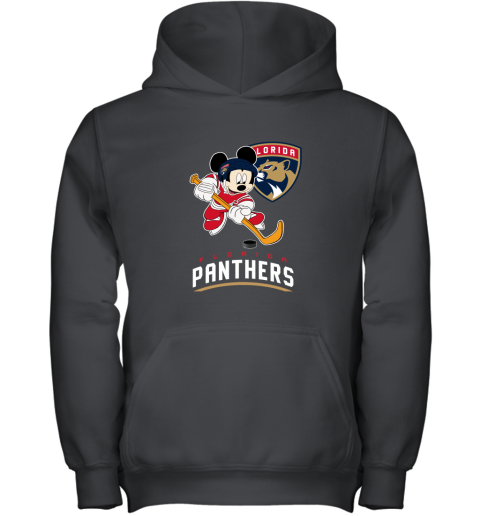 NHL Hockey Mickey Mouse Team Florida Panthers Youth Hoodie