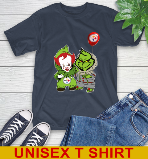Pittsburgh Steelers Baby Pennywise Grinch Christmas NFL Football T-Shirt 4
