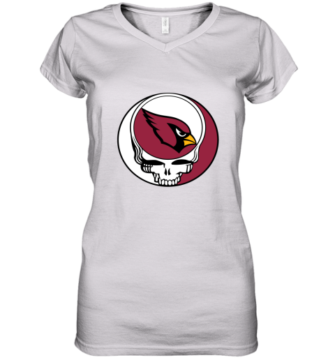 NFL Team Arizona Cardinals x Grateful Dead Women's V-Neck T-Shirt