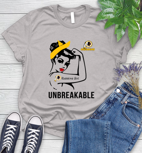 NFL Washington Redskins Girl Unbreakable Football Sports Women's T-Shirt 10
