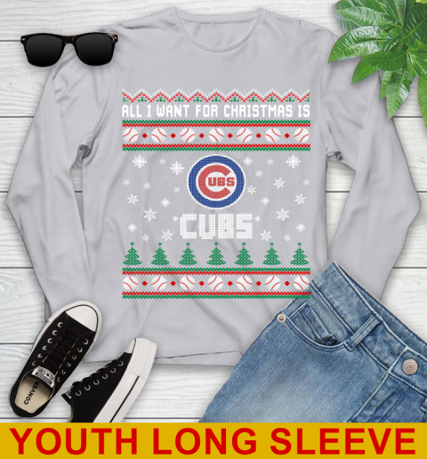 MLB All I Want For Christmas Is Chicago Cubs Baseball Sports 121