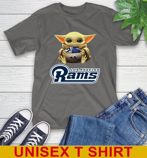 NFL Football Los Angeles Rams Baby Yoda Star Wars Shirt T-Shirt 8