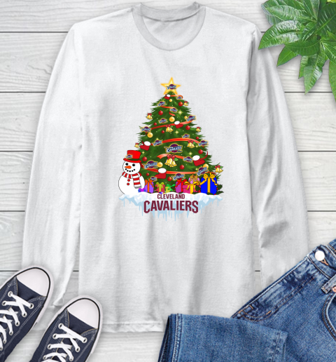 Cleveland Cavaliers Merry Christmas NBA Basketball Sports Long Sleeve T-Shirt