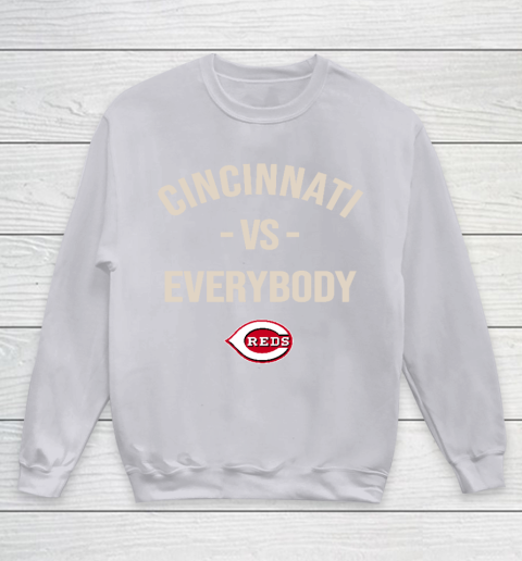 Cincinnati Reds Vs Everybody Youth Sweatshirt 3