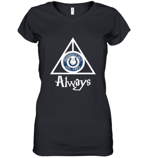 Always Love The Indianapolis Colts x Harry Potter Mashup Women's V-Neck T-Shirt