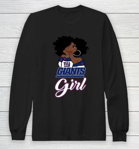 New York Giants Girl NFL Long Sleeve T-Shirt