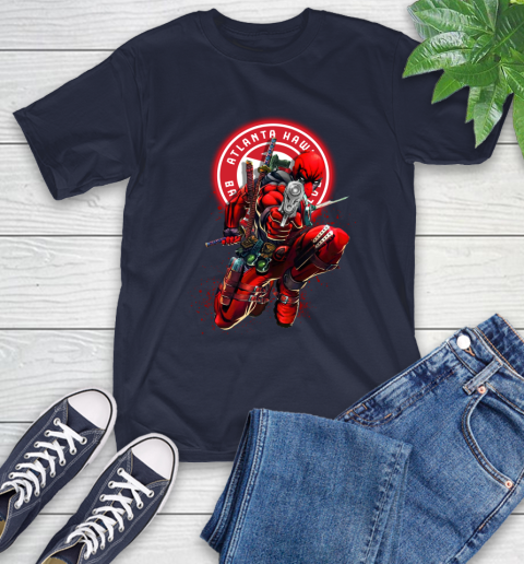 NBA Deadpool Marvel Comics Sports Basketball Atlanta Hawks T-Shirt 4