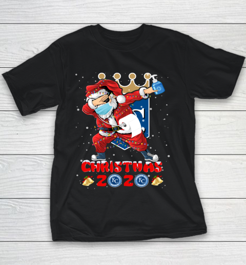 Kansas City Royals Funny Santa Claus Dabbing Christmas 2020 MLB Youth T-Shirt