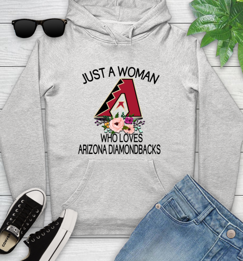 MLB Just A Woman Who Loves Arizona Diamondbacks Baseball Sports Youth Hoodie