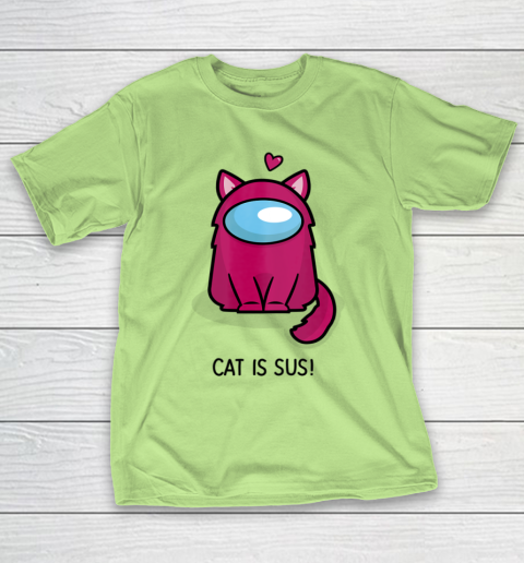 Among Us Game Shirt Cute Cat Astronaut Among me or us Nerdy Girl Gamer T-Shirt 6