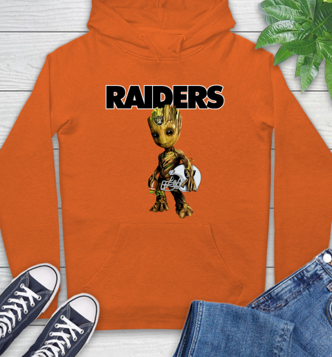 Oakland Raiders NFL Football Groot Marvel Guardians Of The Galaxy Hoodie 5