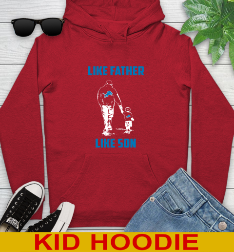 Detroit Lions NFL Football Like Father Like Son Sports Youth Hoodie 11