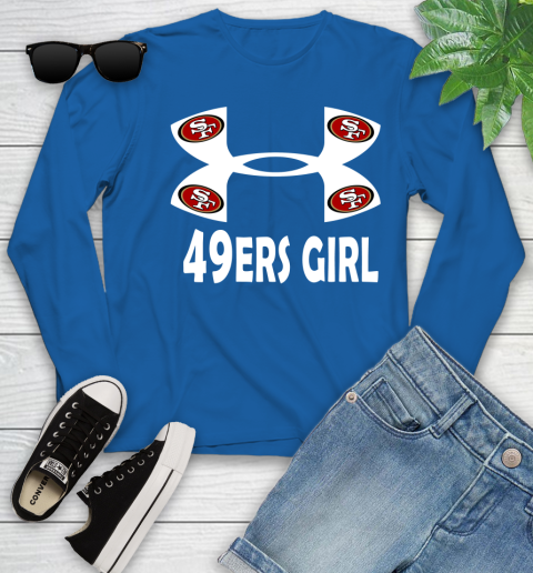 NFL San Francisco 49ers Girl Under Armour Football Sports Youth Long Sleeve 10