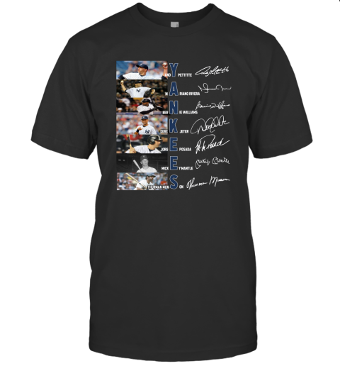 Pretty Yankees Derek Jeter Jorge Posada Mickey Mantle Signatures Shirt T-Shirt