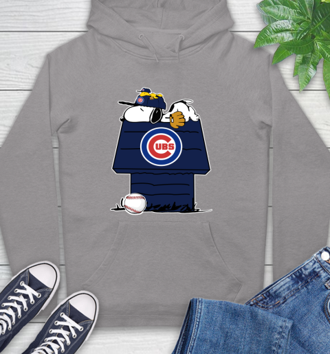 MLB Chicago Cubs Snoopy Woodstock The Peanuts Movie Baseball T Shirt Hoodie 6