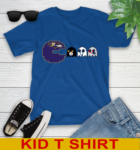 Baltimore Ravens NFL Football Pac Man Champion Youth T-Shirt 9