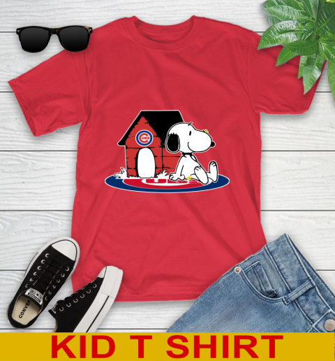 MLB Baseball Chicago Cubs Snoopy The Peanuts Movie Shirt Youth T-Shirt 10