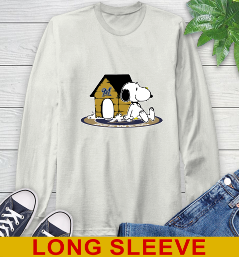 MLB Baseball Milwaukee Brewers Snoopy The Peanuts Movie Shirt Long Sleeve T-Shirt 12