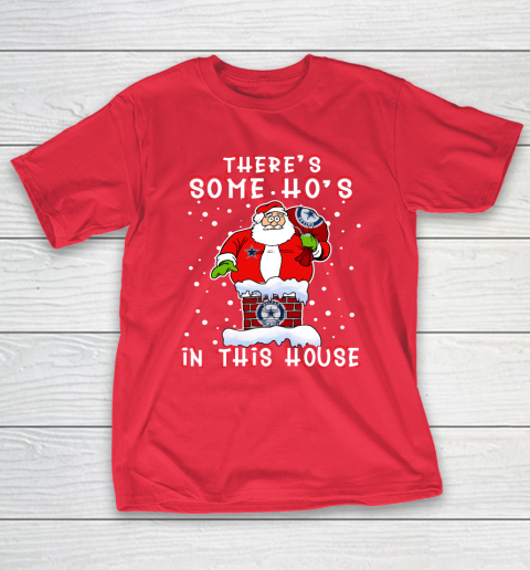 Dallas Cowboys Christmas There Is Some Hos In This House Santa Stuck In The Chimney NFL T-Shirt 9