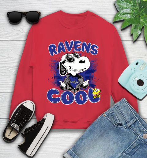 NFL Football Baltimore Ravens Cool Snoopy Shirt Youth Sweatshirt 6