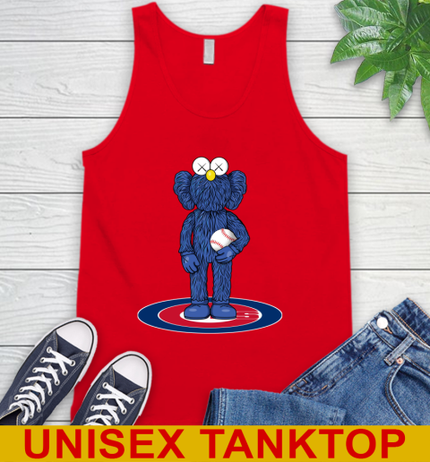 MLB Baseball Chicago Cubs Kaws Bff Blue Figure Shirt Tank Top 6