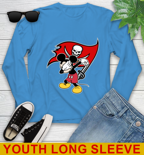 Tampa Bay Buccaneers NFL Football Dabbing Mickey Disney Sports Youth Long Sleeve 8