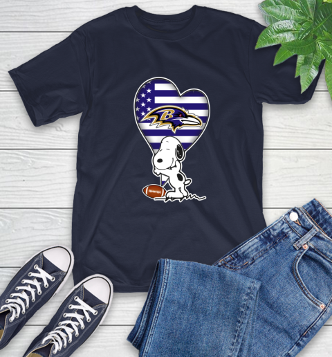 Baltimore Ravens NFL Football The Peanuts Movie Adorable Snoopy T-Shirt 4