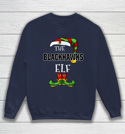 Chicago Blackhawks Christmas ELF Funny NHL Sweatshirt 2