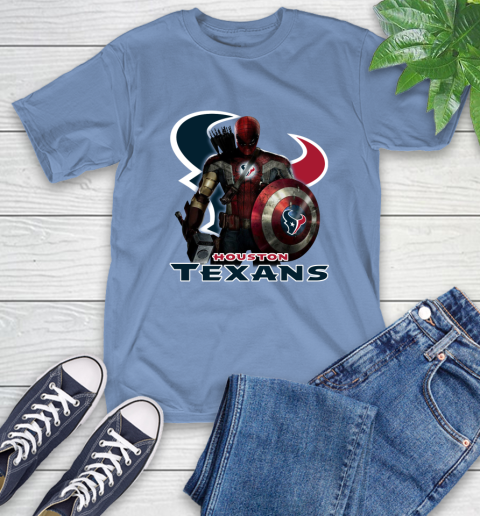 NFL Captain America Thor Spider Man Hawkeye Avengers Endgame Football Houston Texans T-Shirt 11
