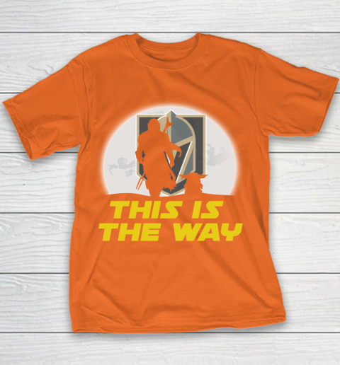 Vegas Golden Knights NHL Ice Hockey Star Wars Yoda And Mandalorian This Is The Way Youth T-Shirt 4