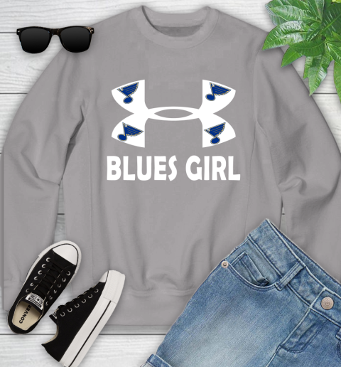 NHL St.Louis Blues Girl Under Armour Hockey Sports Youth Sweatshirt 3