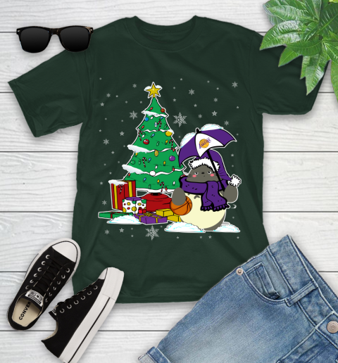 Los Angeles Lakers NBA Basketball Cute Tonari No Totoro Christmas Sports (1) Youth T-Shirt 5