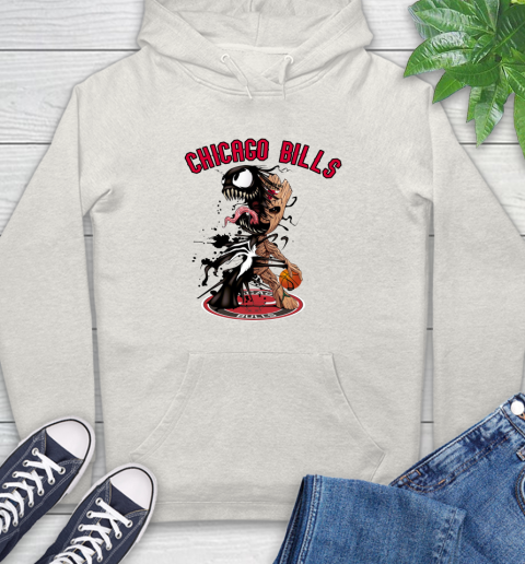 NBA Chicago Bulls Basketball Venom Groot Guardians Of The Galaxy Hoodie 12