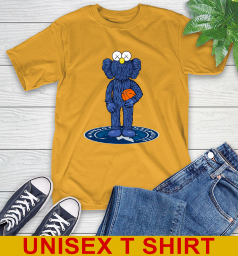 NBA Basketball Minnesota Timberwolves Kaws Bff Blue Figure Shirt T-Shirt 3