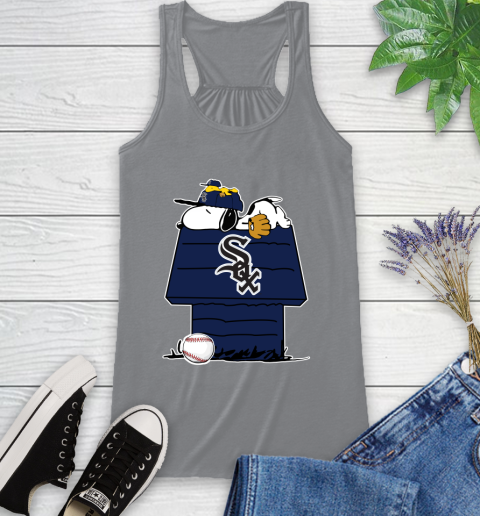 MLB Chicago White Sox Snoopy Woodstock The Peanuts Movie Baseball T Shirt Racerback Tank 5