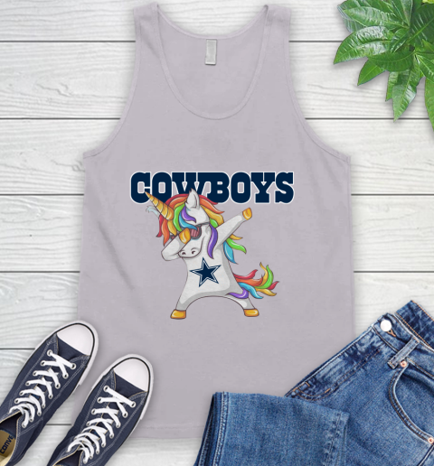 Dallas Cowboys NFL Football Funny Unicorn Dabbing Sports Tank Top 4