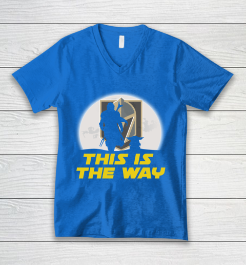 Vegas Golden Knights NHL Ice Hockey Star Wars Yoda And Mandalorian This Is The Way V-Neck T-Shirt 5
