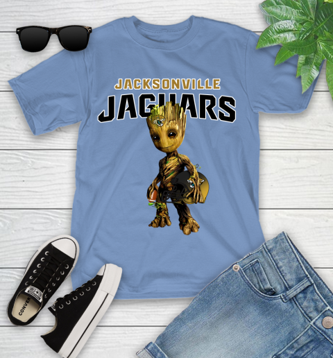 Jacksonville Jaguars NFL Football Groot Marvel Guardians Of The Galaxy Youth T-Shirt 11