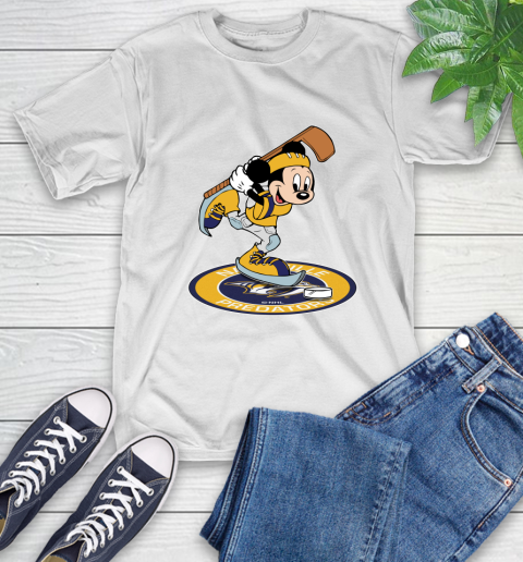 NHL Hockey Nashville Predators Cheerful Mickey Disney Shirt T-Shirt 2
