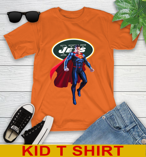NFL Superman DC Sports Football New York Jets Youth T-Shirt 7