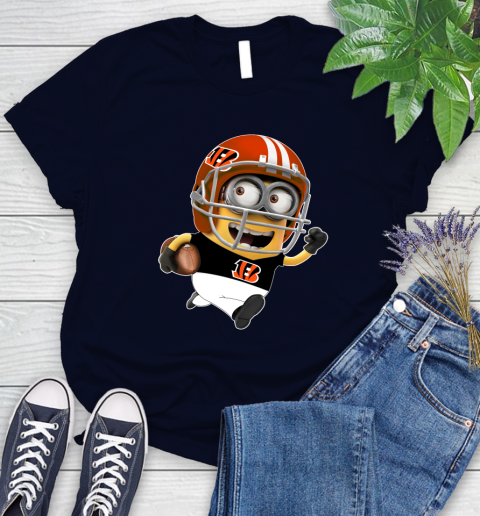 NFL Cincinnati Bengals Minions Disney Football Sports Women's T-Shirt 3