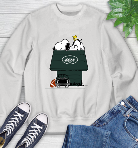 New York Jets NFL Football Snoopy Woodstock The Peanuts Movie Sweatshirt