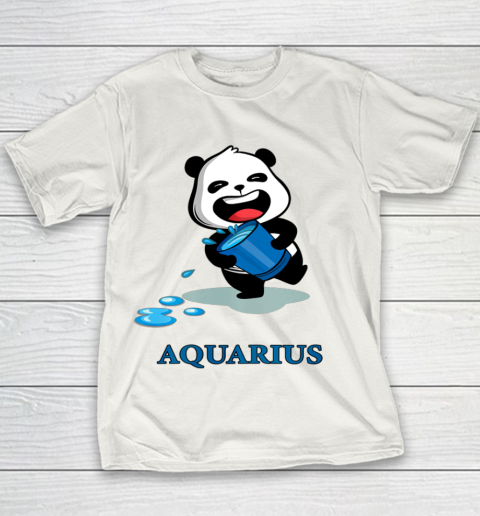 Aquarius Zodiac Panda Birthday Youth T-Shirt