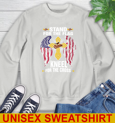 MLB Baseball Baltimore Orioles Stand For Flag Kneel For The Cross Shirt Sweatshirt 5