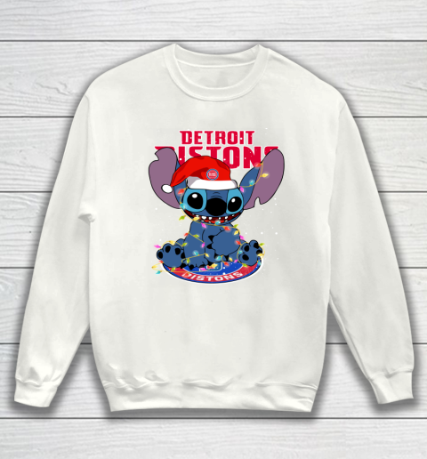 Detroit Pistons NBA noel stitch Basketball Christmas Sweatshirt