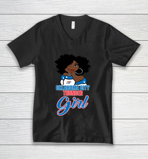 Oklahoma City Thunder Girl NBA V-Neck T-Shirt