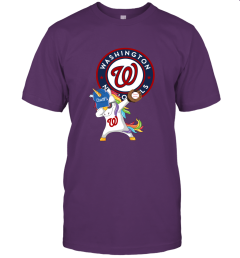 Hip Hop Dabbing Unicorn Flippin Love Washington Nationals Unisex Jersey Tee