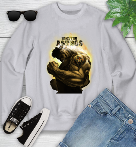 Houston Astros MLB Baseball Hulk Marvel Avengers Sports Youth Sweatshirt 3