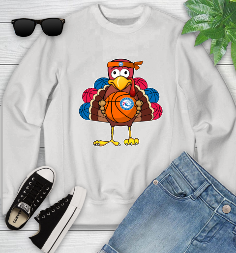 Philadelphia 76ers Turkey thanksgiving day Youth Sweatshirt